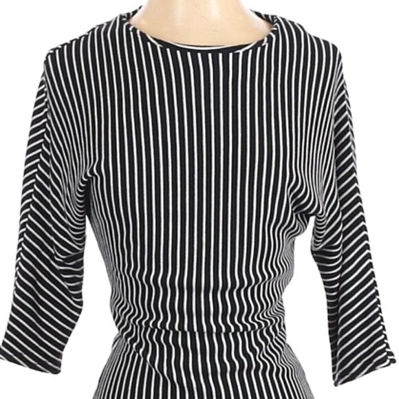 ASOS Blue &White stripe jersey Dress Size 0 - Picture 4 of 9